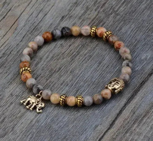 Elephant & Buddha Meditation Charm Bracelet - Femstylo